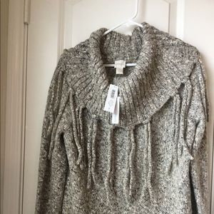 Chico’s fringe sweater Sz 2